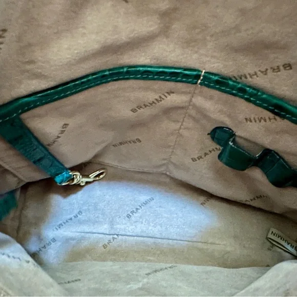 Brahmin Crocodile-Embossed Shoulder Bag - Picture 7 of 9